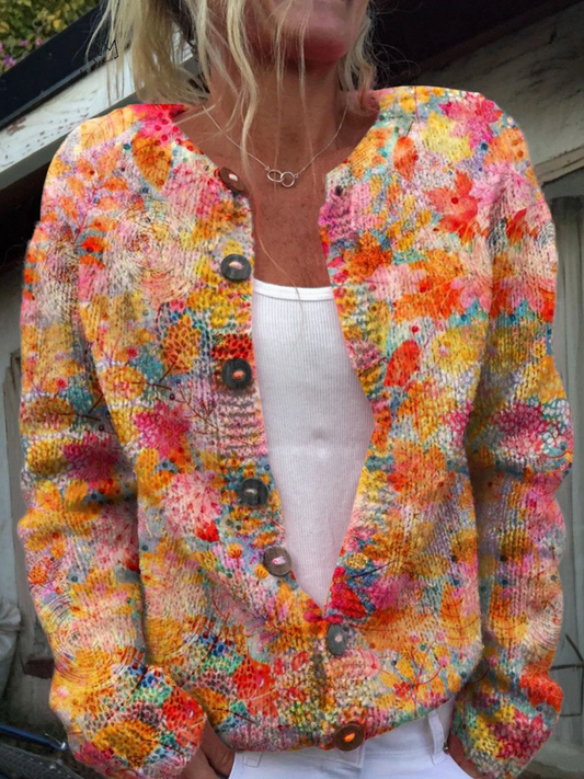 Helena™ | Vintage Knit Cardigan Sweater
